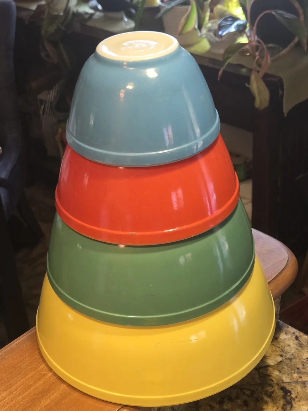 Vintage 1950s Pyrex Primary Color Mixing Nesting Bowl Set of 4